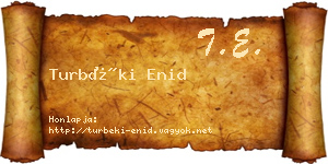 Turbéki Enid névjegykártya